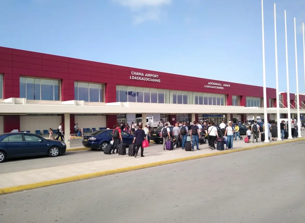 Chania aiport entrance