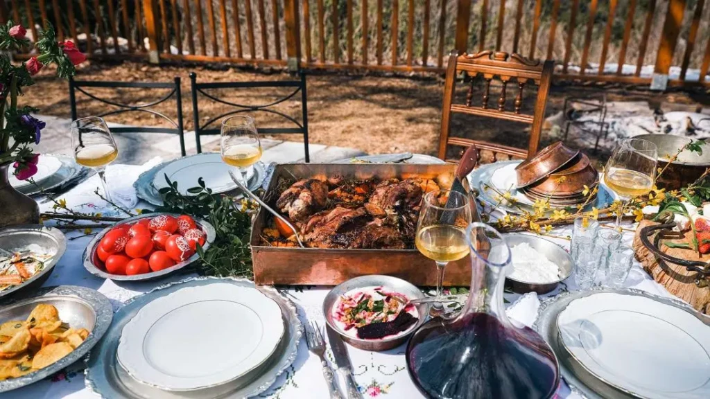 traditional easter table