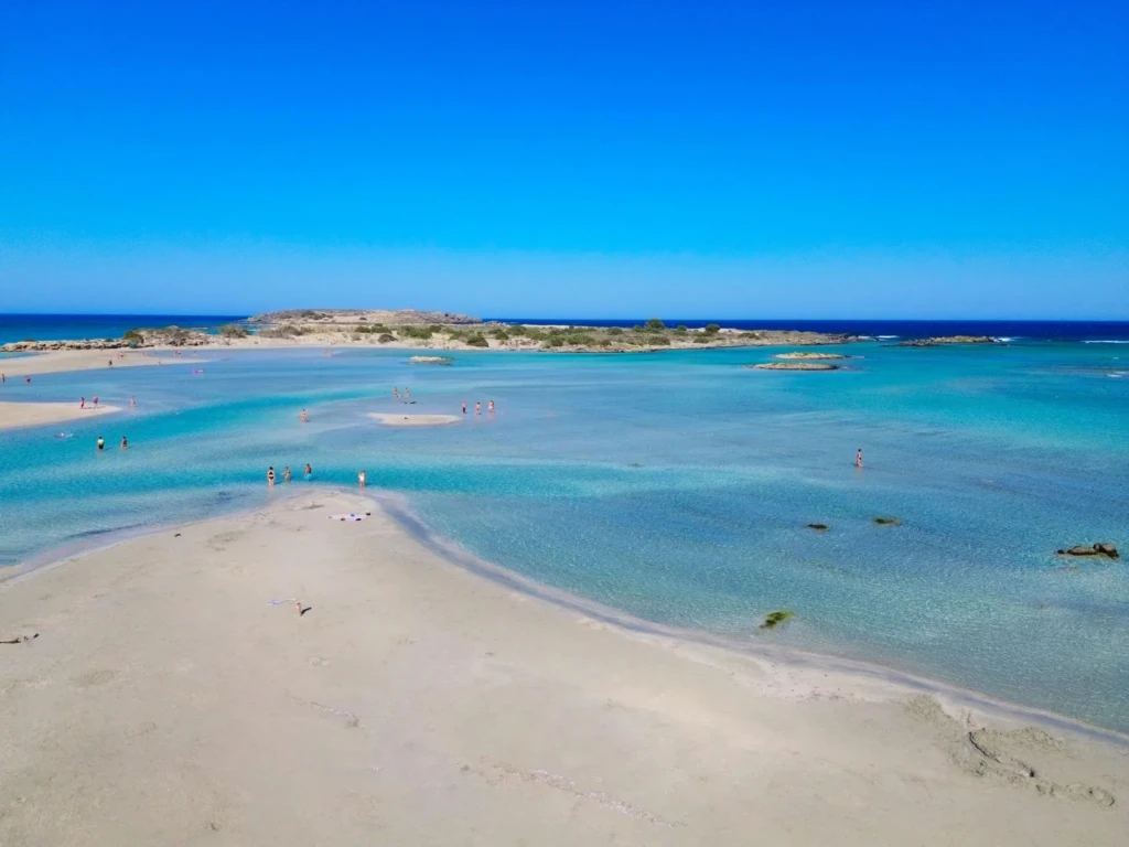 elafonisi aerial view