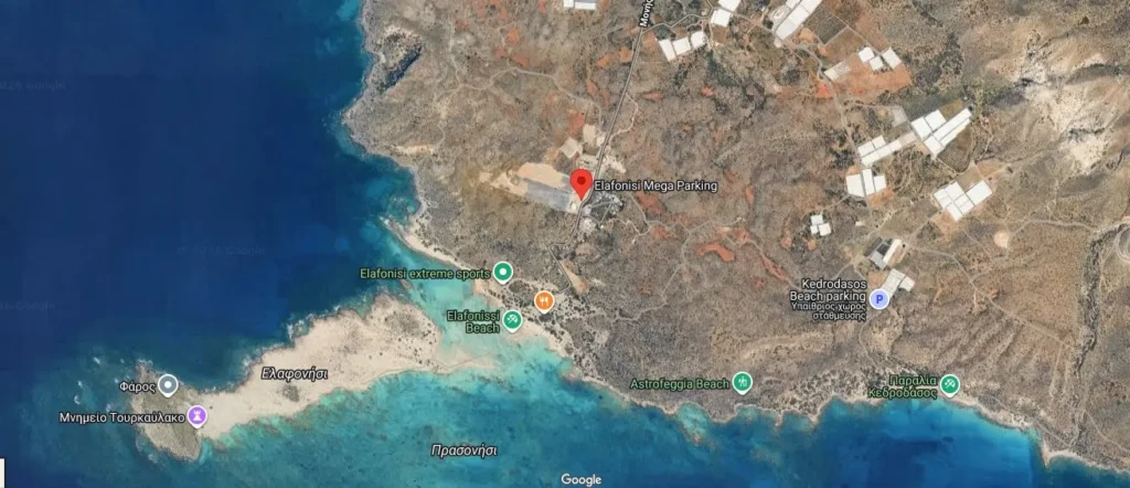 elafonisi beach parking area
