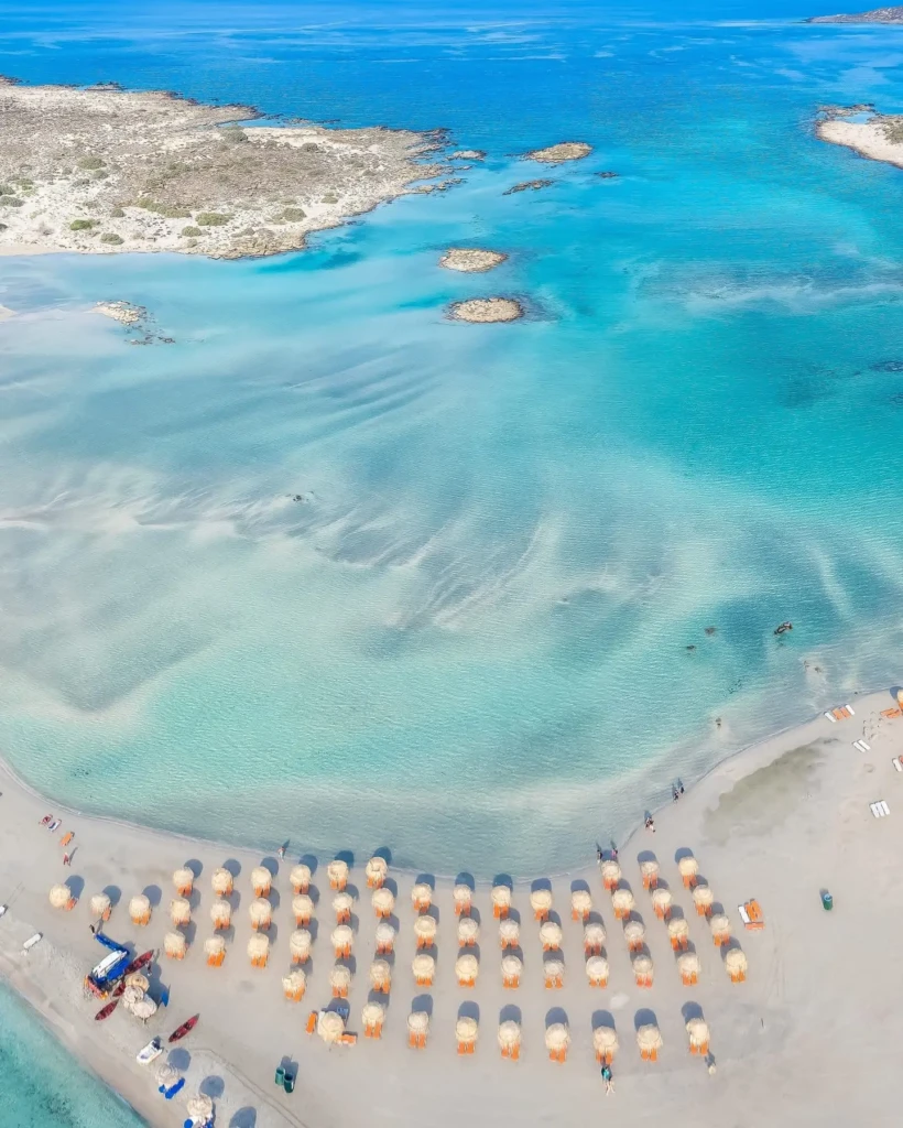 elafonisi beach-aerial view