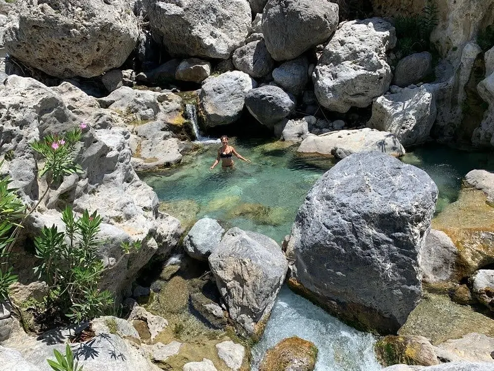 nature pool in kourtaliotiko gorge